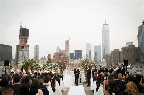 Glamorous Rooftop Wedding in New York Romantic Wedding Gown, Elegant ...