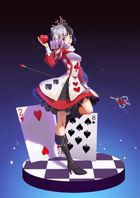 Pin by X any on 棋牌 Alice in wonderland illustrations Anime girl Anime