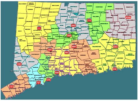 Map Of Connecticut Towns And Counties - Valley Zip Code Map