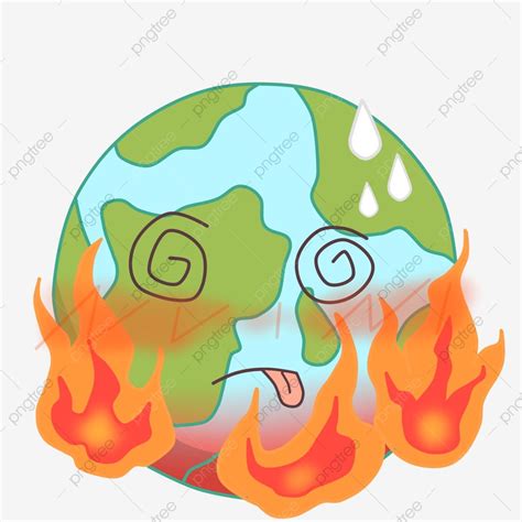 Cartoon planet earth global warming concept – Artofit