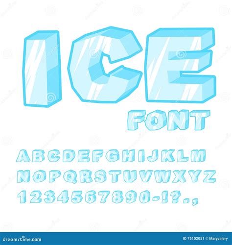 Ice Font Cold Letters Transparent Blue Alphabet Frosty Alphabet