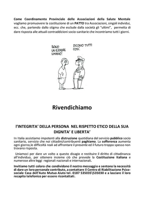 Documento Associazioni Salute Mentale PDF