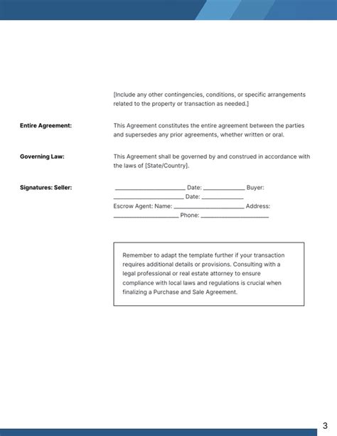 Simple Blue House Purchase And Sale Contract Template Venngage