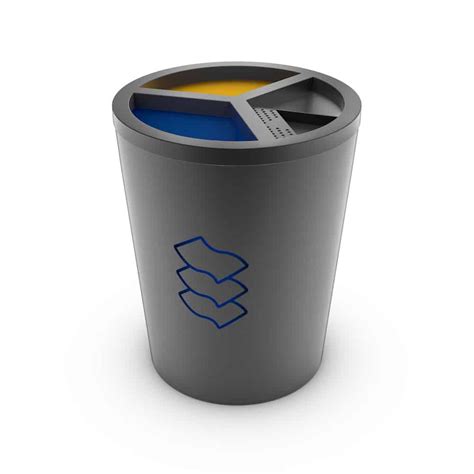 Virgo Bin For Urban Waste Collection With Lid And Ashtray 105l