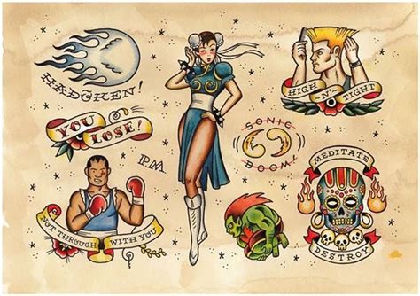 Pin By Pando Kelly On Gaming Gaming Tattoo Fighter Tattoo Flash