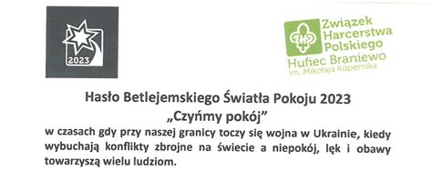 Betlejemskie Wiat O Pokoju Przekazane Do Komendy Wojew Dzkiej Psp