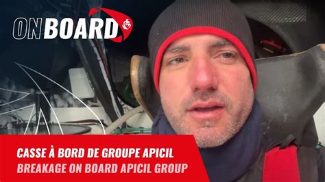 Avarie sur lIMOCA Groupe APICIL bateau sécurisé mais Damien blessé