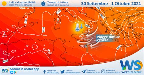 Sicilia ulteriore calo termico e instabilità in aumento nelle prossime