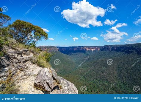 Pulpit Rock Lookout Blue Mountains National Park Australia 12 Stock