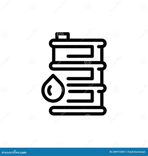 Oil Barrel Filled Line Icon Linear Style Sign For Mobile Concept And