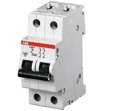 ABB MINIATURE CIRCUIT BREAKER 50Hz 10KA AC DC Trip Curve C 2 Pole 10A