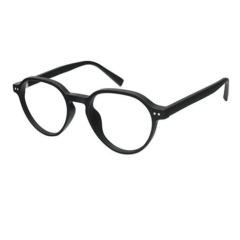 Emotion - Round Matte Black Glasses for Men & Women - EFE