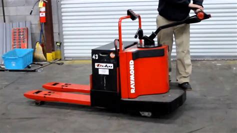 Raymond Ride On Electric Pallet Jack Youtube