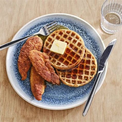 Sheet Pan Chicken And Waffles With Spicy Maple Syrup Savory