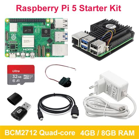 Kit De Iniciaci N Raspberry Pi 5 Placa De RAM De 4GB Y 8GB Con Carcasa