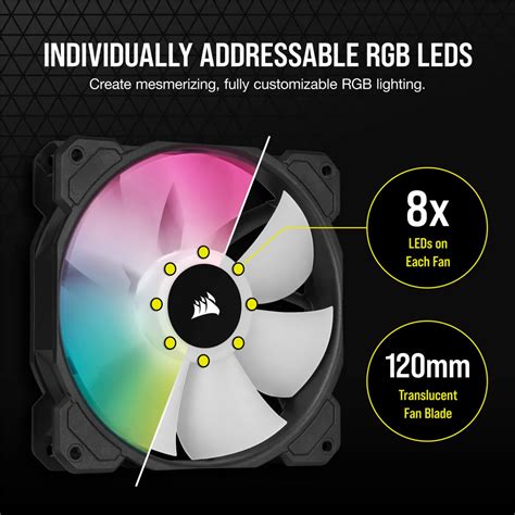 Corsair Sp Rgb Elite Mm Rgb Led Fan With Airguide Single Pack