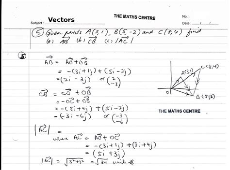 Vectors - IGCSE Year 11 revision questions - The Maths Centre