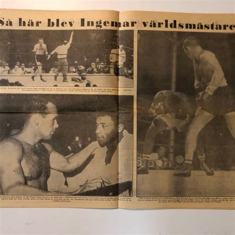 Ingemar Johansson V Rldsm Stare K P P Tradera