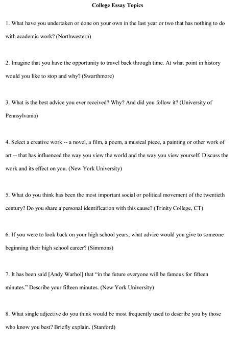 College Essay Topics Custom Essays And Term Papers Lab
