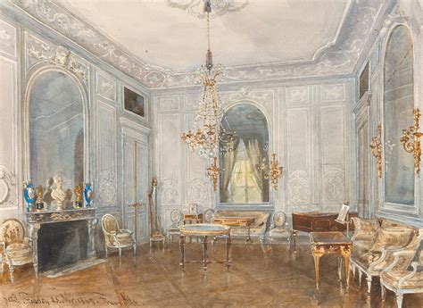 The Dining Room In The Petit Trianon Versailles By Franz Alt Artvee