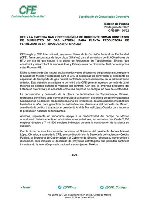 Cfemx On Twitter Bolet N La Cfe Firma Contratos Con Gpo Mexico