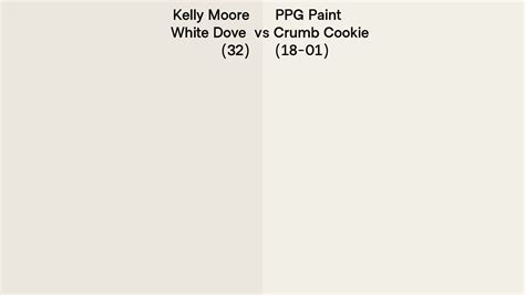 Kelly Moore White Dove Vs Ppg Paint Crumb Cookie Side By