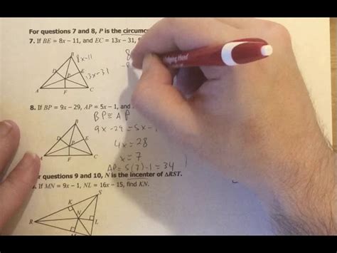 Triangle Centers Notes And Worksheets Lindsay Bowden Worksheets Library