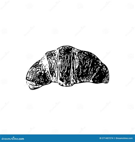 Croissant Doodle A Hand Drawn Vector Doodle Illustration Of A