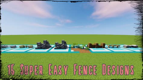 15 Fence Designs In Minecraft Minecraft Building Tutorial YouTube