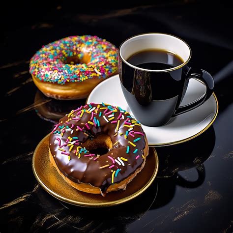 Premium AI Image | Coffee and donuts the perfect pairing