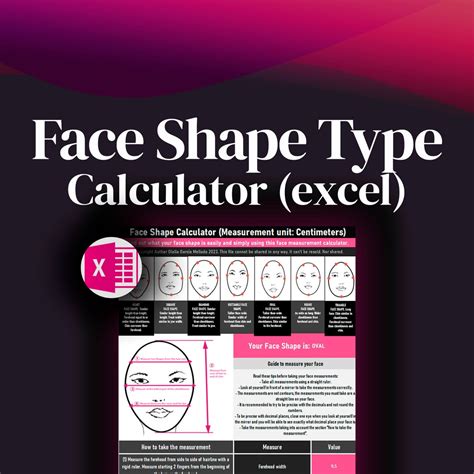 Face Shape Calculator / Face Shape Analysis / Face Shape Type - Etsy