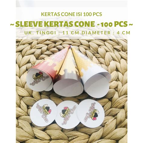 Contong Ice Cream Kemasan Es Cone Mini Unik Kertas Kemasan Es Krim