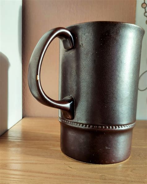 Vintage HÖGANÄS Brown Ceramic Jug Sweden 1950s Etsy