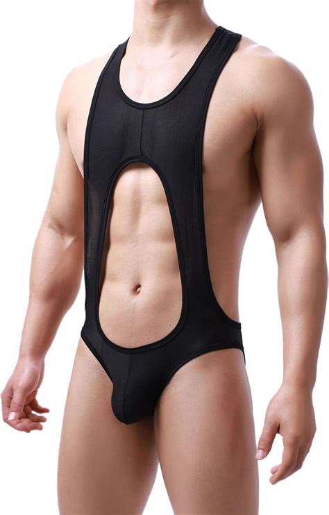 Men Half Sexy Bulge Pouch Lingerie Sets Men S Thong Mankini Sling Straps Costume Underwear