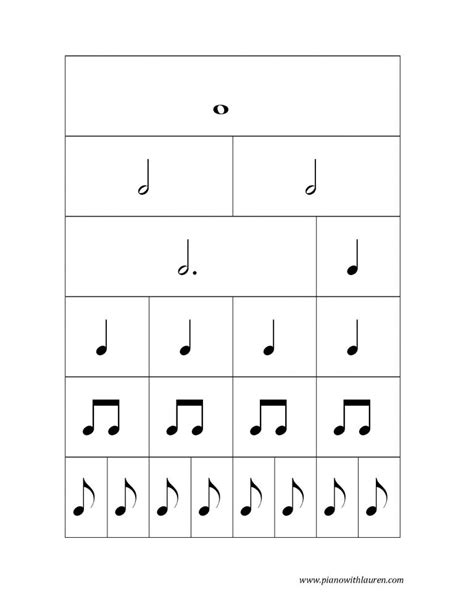 Note Values Worksheets