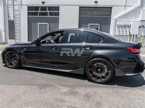 Bmw G80 M3 Performance Style Carbon Fiber Side Skirt Extensions