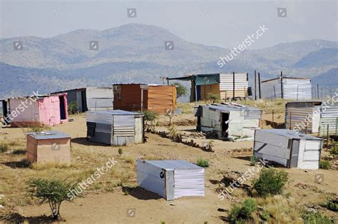 Provisional Shacks Made Corrugated Iron Without Editorial Stock Photo