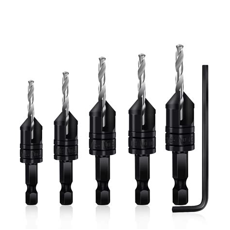 Buy Countersink Drill Bit Set 5 Pc3in1 Woodworking Counterbore Hole