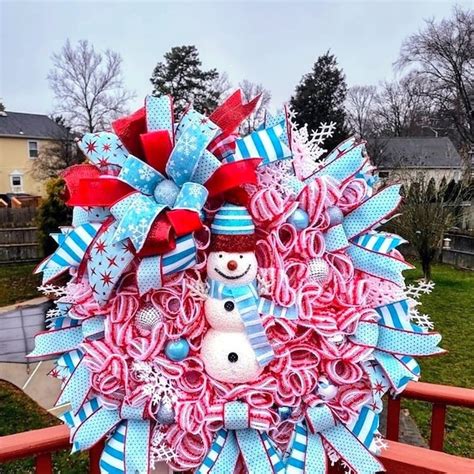 Snowman Wreath Etsy