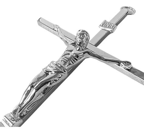 Crucifixo Parede Grande Cruz Grande Metal Dourada Cm Parcelamento