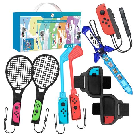 Pacote De Acessórios Para Jogos Esportivos Nintendo Switch 9 Em 1 Kit