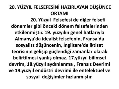 20 YÜZYIL FELSEFESİ ppt indir