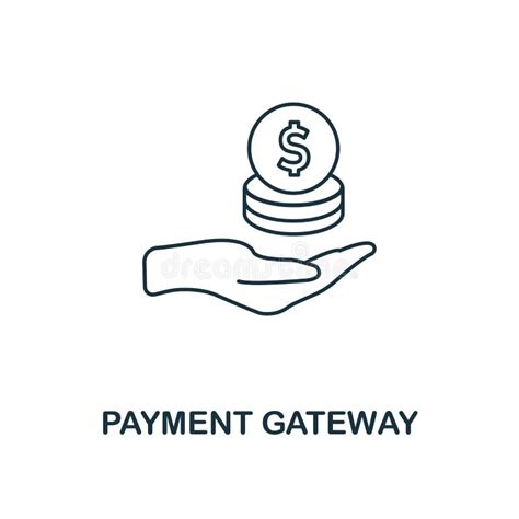 Payment Gateway Icon Outline Style Thin Line Design From Fintech Icons