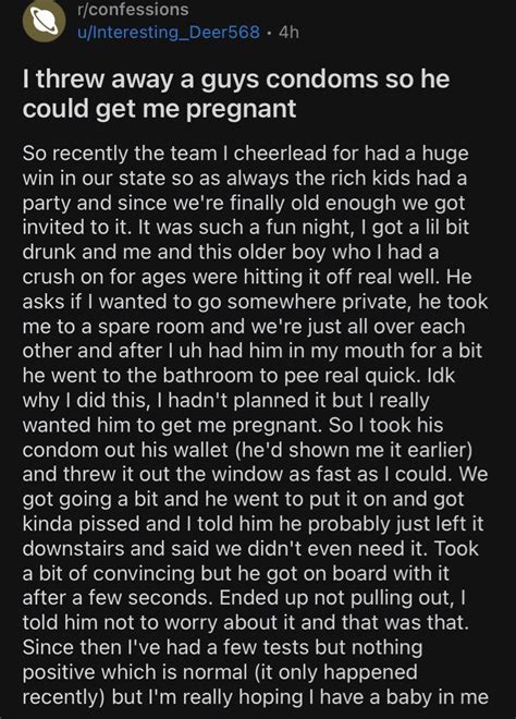 I Am Not Op This Post Is From R Confessions I Threw Away A Guys Condom So He Could Get Me