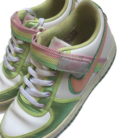 🔥green Pink And Yellow Colored Nike Air Force Depop Swag Shoes