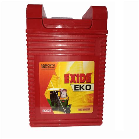 Eko Exide Eko Three Wheeler Battery Auto Rickshaw Capacity Ah