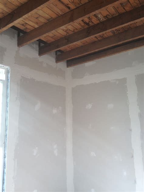 How To Drywall Between Exposed Beams The Best Picture Of Beam