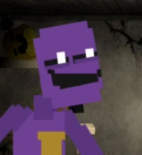 An Animated Image Of A Purple Creeper In A Dark Room With A Spooky Face