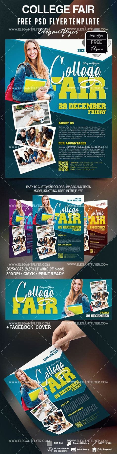 Free College Fair Flyer Template | Free college, Flyer template, Free ...