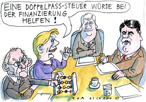 Doppelpass Steuer Von Jan Tomaschoff Politik Cartoon Toonpool